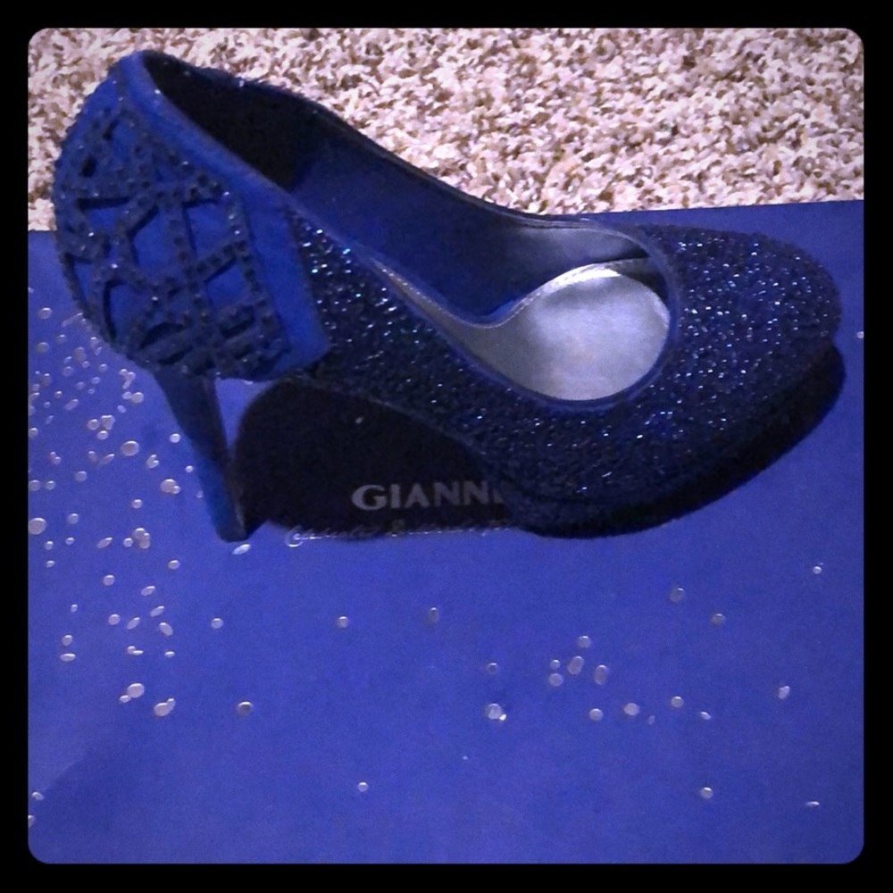 Glitter bottom high heels